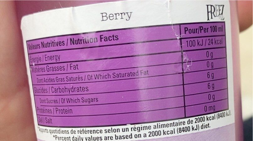 Freez mix  Mures Fruit des bois - Informations nutritionnelles - fr