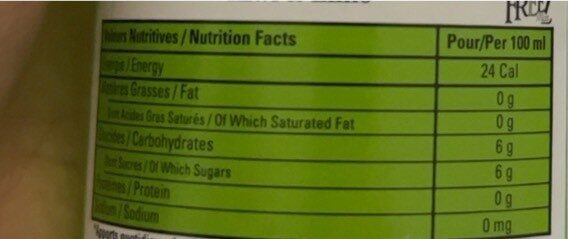 Freez Kiwi Citron vert - Informations nutritionnelles - fr