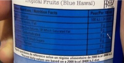 Freez Blue Hawai - Informations nutritionnelles - fr