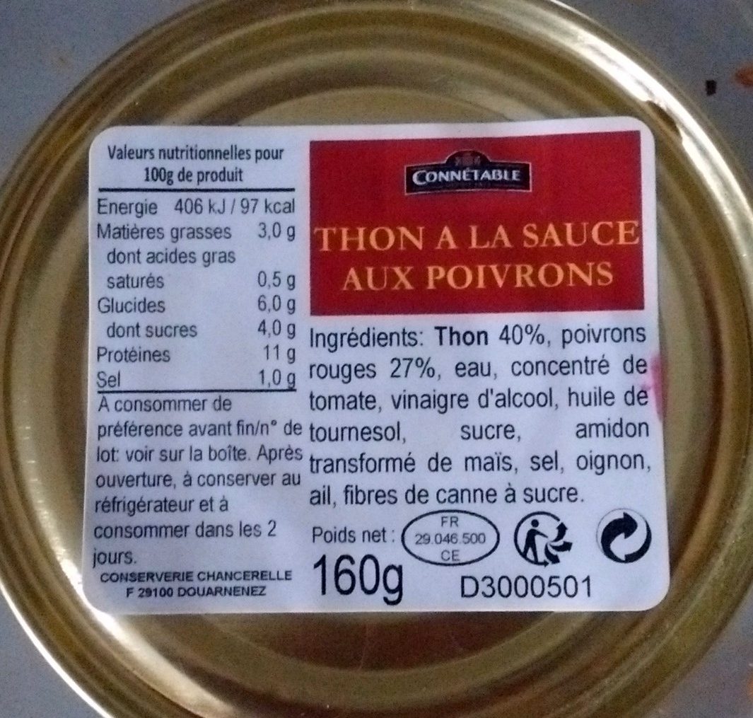 Thon à la Sauce aux Poivrons - Produit - fr