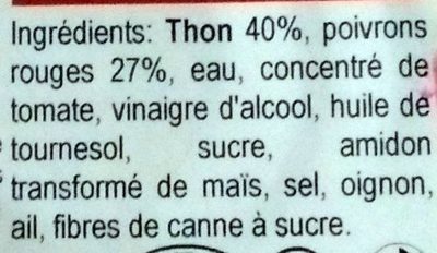 Thon à la Sauce aux Poivrons - Ingrédients - fr