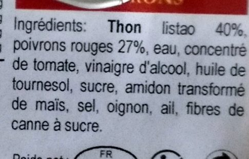 Thon à la Sauce aux Poivrons - Ingrédients - fr