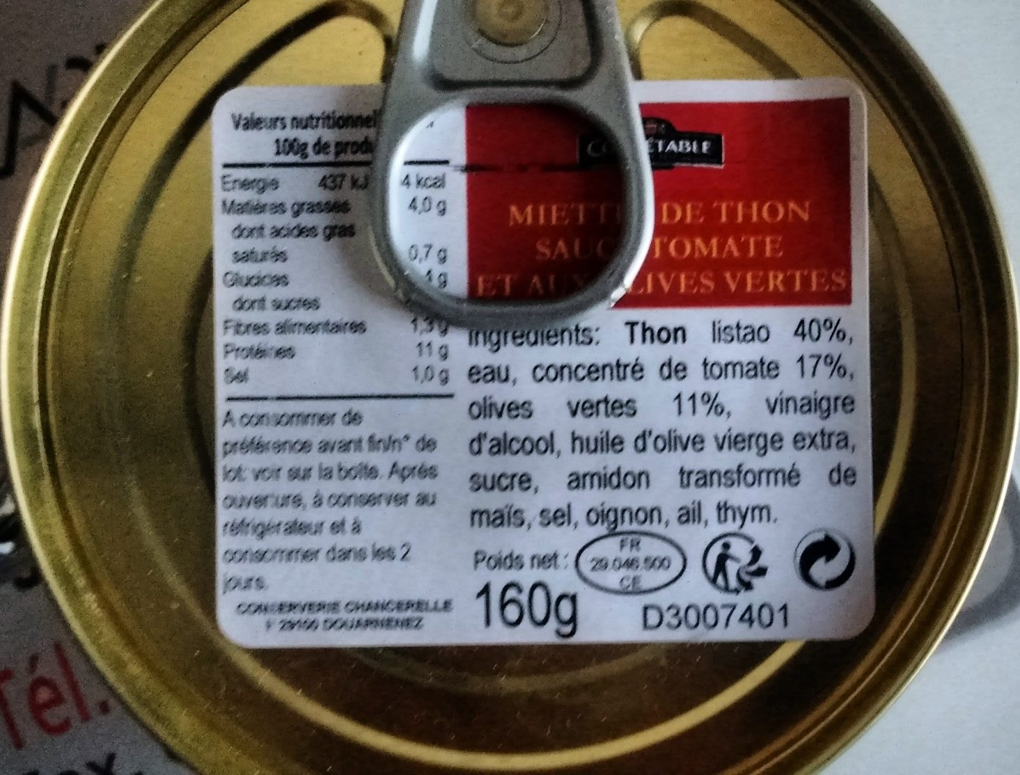Miettes de Thon Sauce Tomate et aux Olives Vertes - Produit - fr