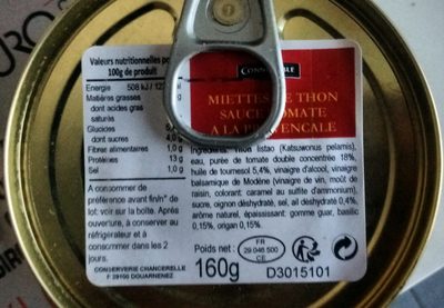 Miettes de Thon Sauce Tomate à la Provençale - Produit