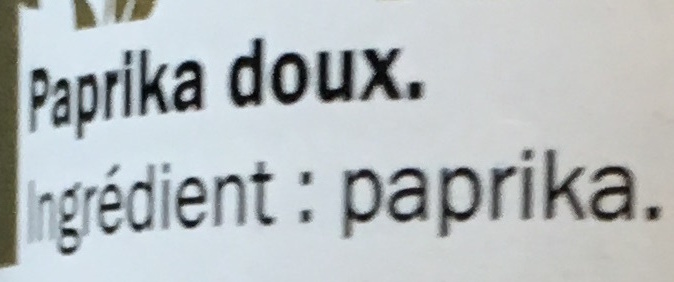Pimentón Dulce - Ingrédients - fr