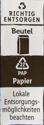 Extra zarte Haferflocken - Instruction de recyclage et/ou informations d'emballage - de