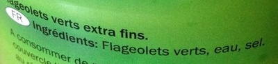 Flageolets verts extra fins - Ingrédients - fr