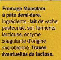 Maasdam - Ingrédients - fr