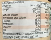 Confiture bio fraises - Informations nutritionnelles - fr