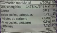 Arroz basmati - Tableau nutritionnel - fr