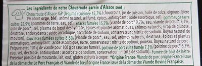 Choucroute garnie d'Alsace - Ingrédients - fr