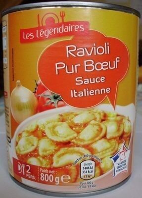 Ravioli Pur Bœuf, Sauce Italienne - Produit - fr