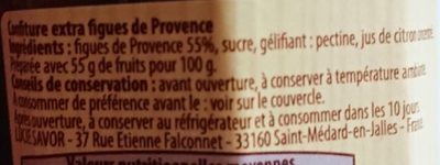 Confiture extra Figues de Provence - Ingrédients