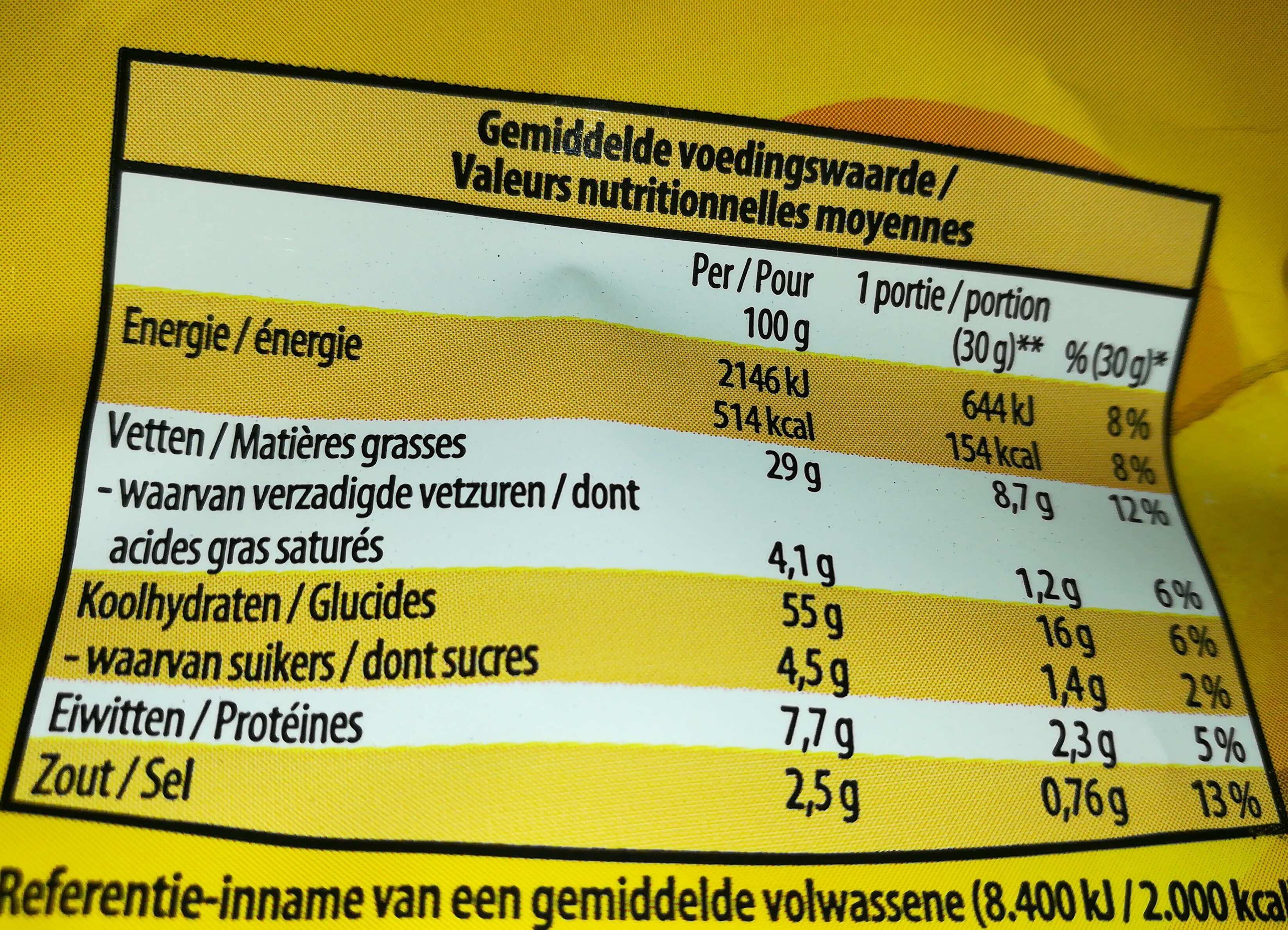 Cheese Flips - Informations nutritionnelles - fr