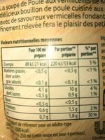 Knorr Soupe Déshydratée Poule Vermicelles - Informations nutritionnelles - fr