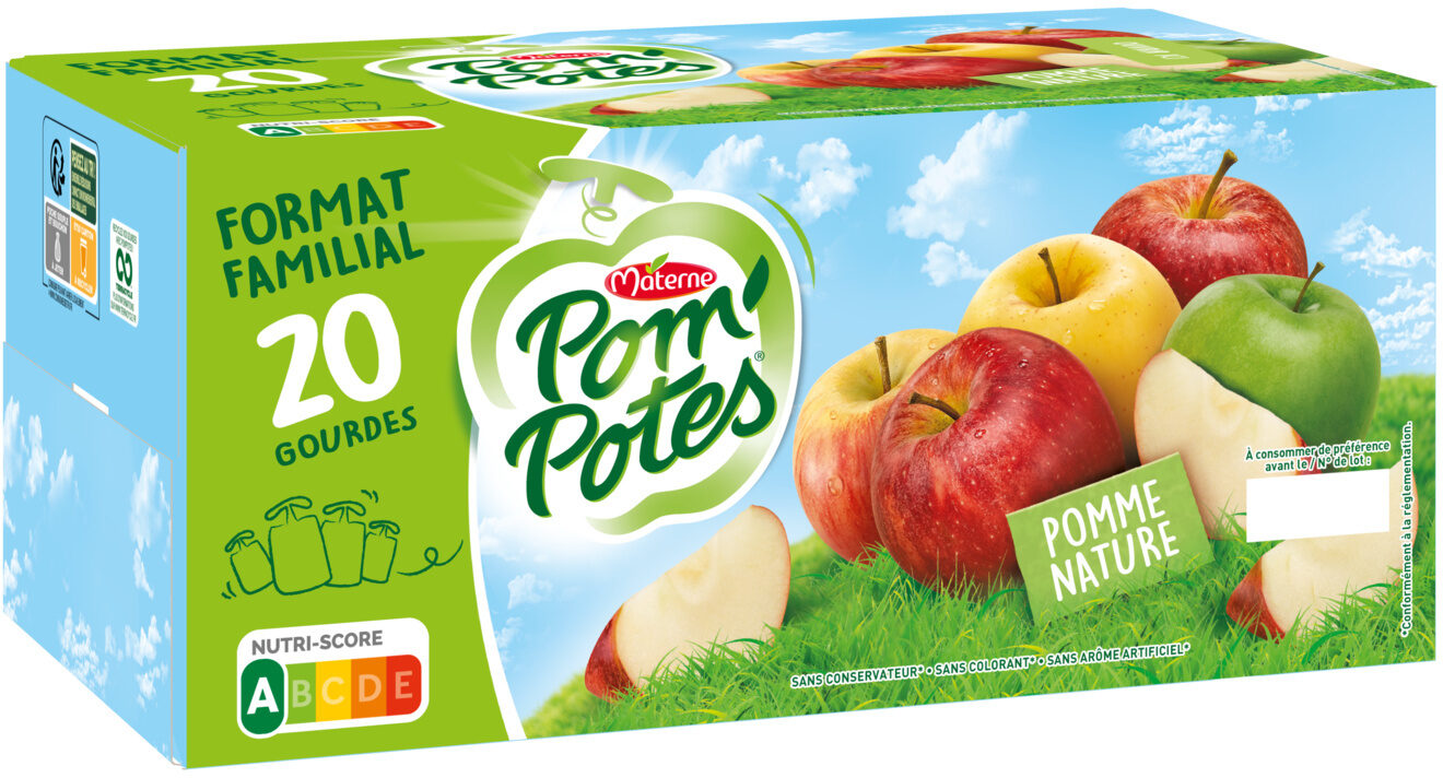 POM'POTES Pomme Nature Format Familial - Produit - fr