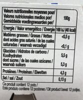 Spécialité fruits 0% mat gr - Informations nutritionnelles - fr
