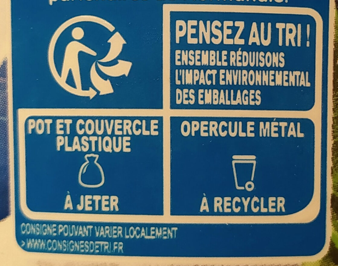 Jockey Onctueux et Doux - Instruction de recyclage et/ou informations d'emballage - fr