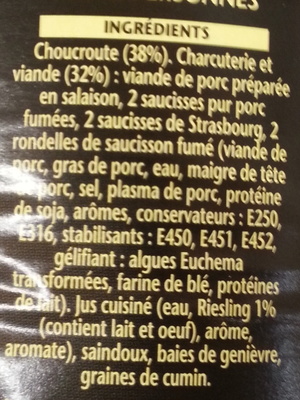 1898 Choucroute Royale, Au Riesling - Ingrédients - fr
