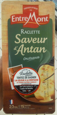 Raclette (30% MG) Saveur d'Antan au lait entier - 350 g - EntreMont - Produit - fr