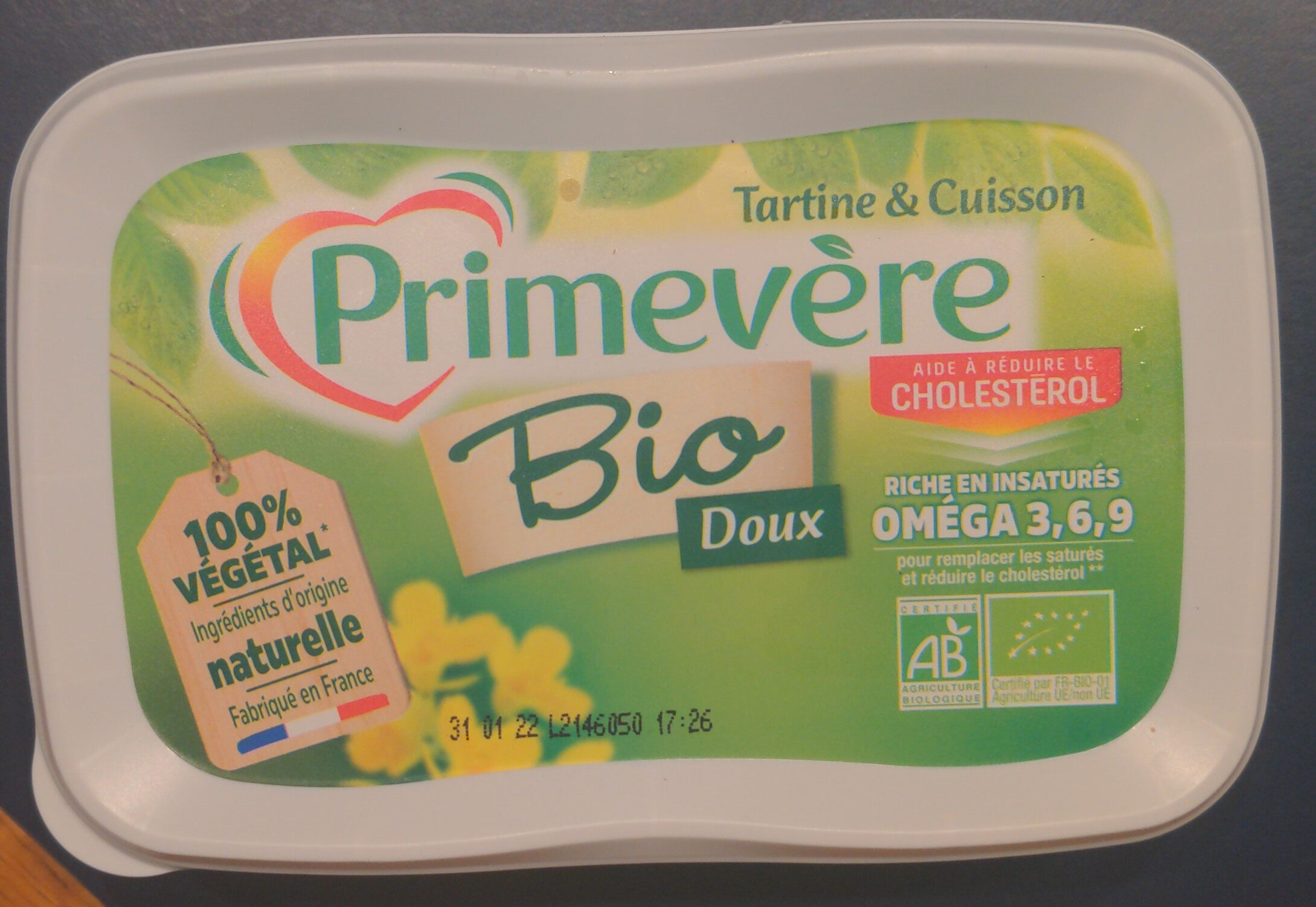 Primevère Bio doux Tartine & Cuisson - Produit - fr