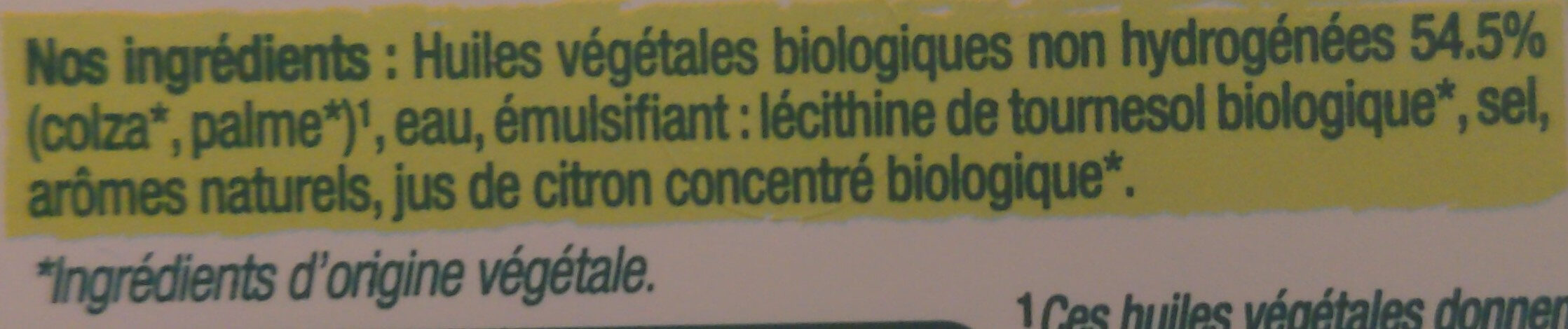 Primevère Bio doux Tartine & Cuisson - Ingrédients - fr