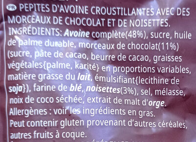 Céréales Extra Pépites Chocolat Noisettes - Ingrédients - fr
