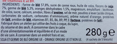 Biscuit soja orange - Ingrédients - fr