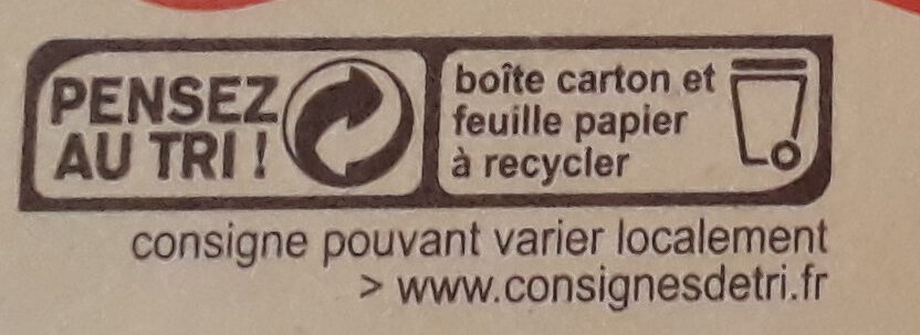 Camembert au lait pasteurisé - Instruction de recyclage et/ou informations d'emballage - fr