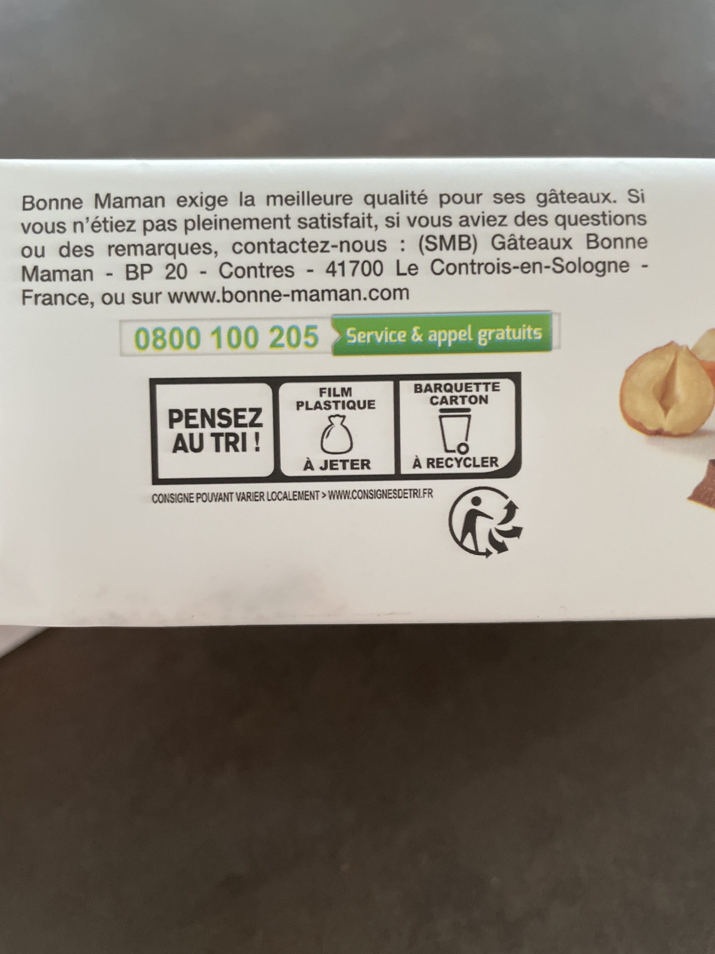 Sablés noisette chocolat - Instruction de recyclage et/ou informations d'emballage - fr
