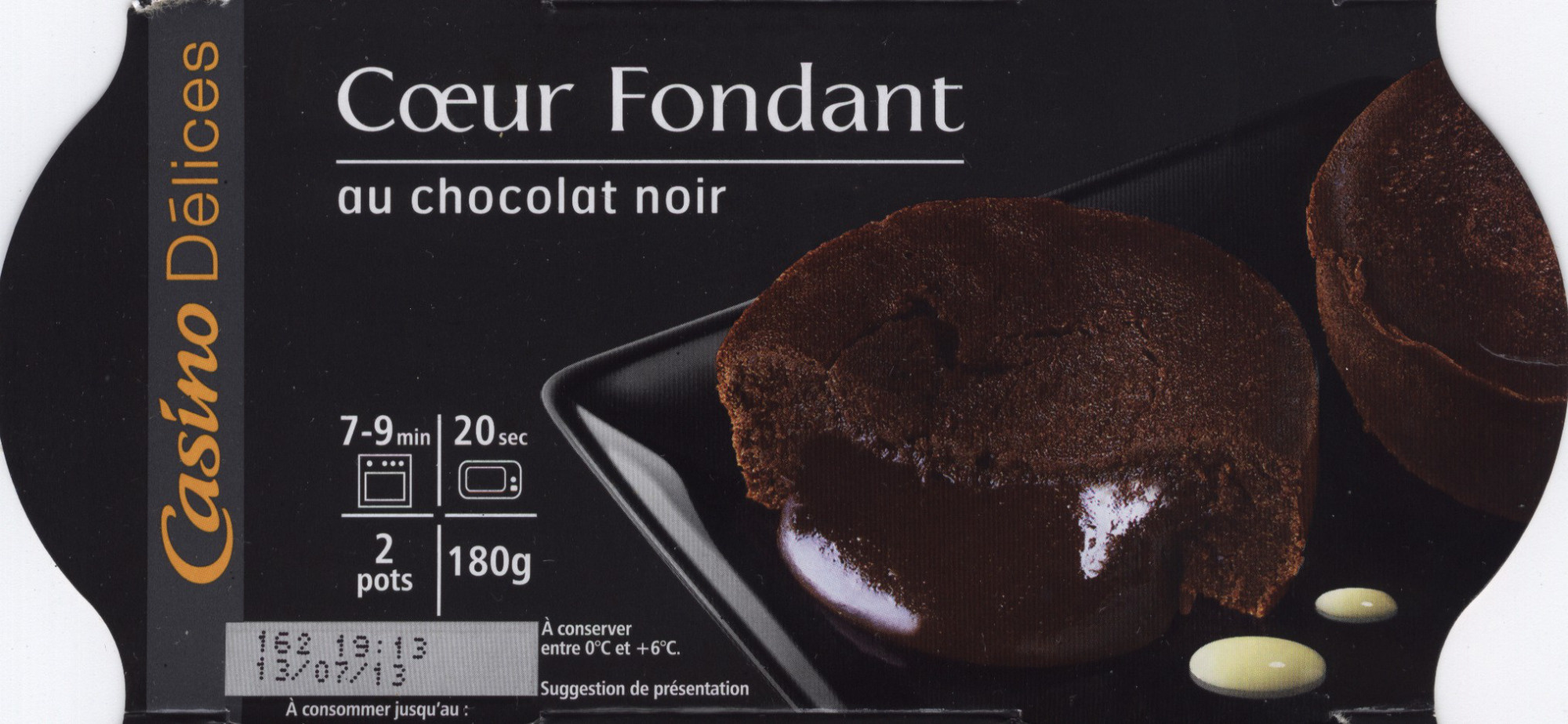 Coeur fondant - Au chocolat noir - Produit - fr