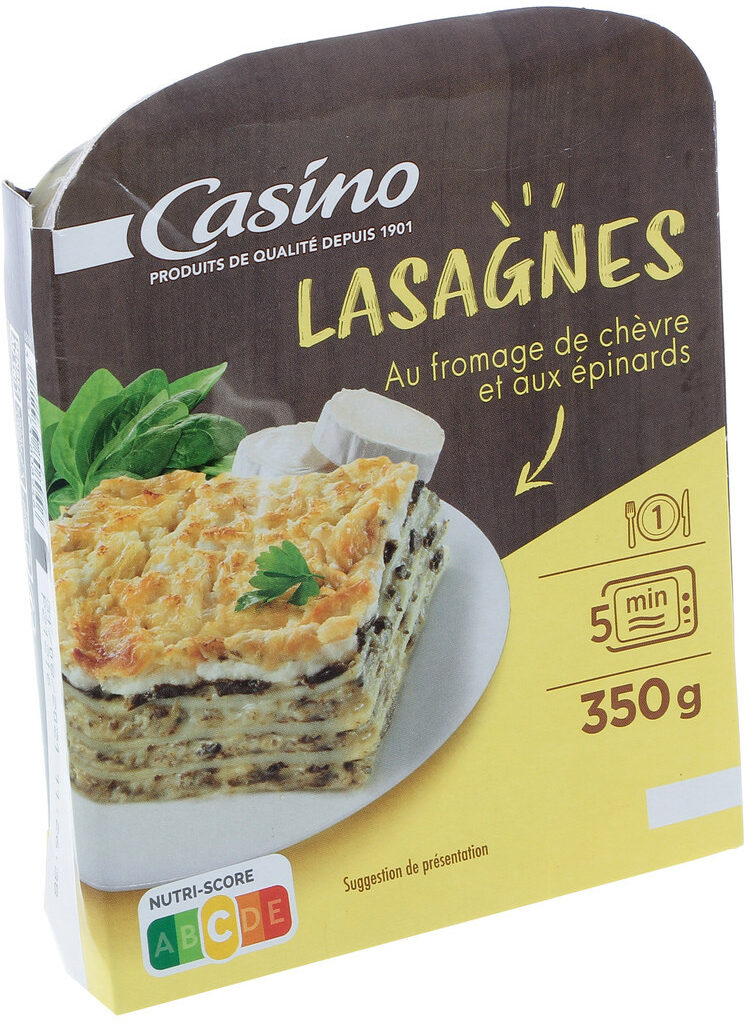 Lasagnes au fromage de chèvre et aux épinards - Produit - fr