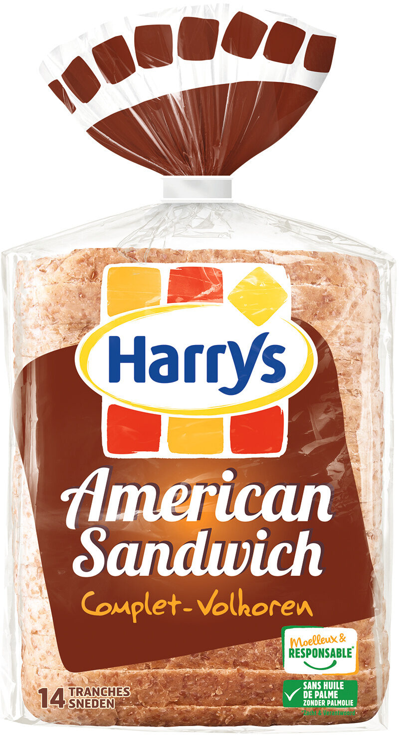Harrys pain de mie american sandwich complet 600g - Produit - fr