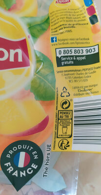 Lipton Ice Tea saveur pêche 1,5 L - Instruction de recyclage et/ou informations d'emballage - fr