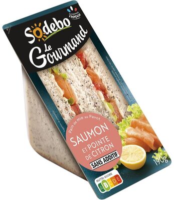 Sandwich Le Gourmand Club - Saumon fumé Pointe de citron - Produit - fr