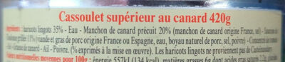 Cassoulet au Canard - Ingrédients - fr