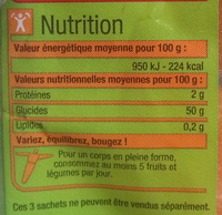 Abricots moelleux - Informations nutritionnelles - fr