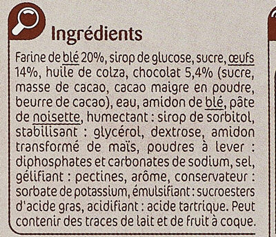 Mini pocket fourrage au chocolat - Ingrédients - fr