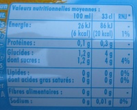Orangina Light - Informations nutritionnelles - fr