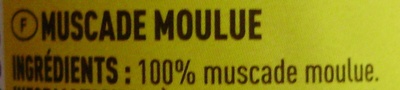 Muscade moulue - Ingrédients - fr