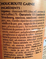 Choucroute garnie - Ingrédients - fr
