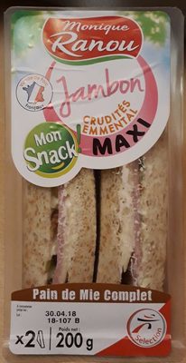 Mon Snack! Maxi Jambon Crudités Emmental - Produit - fr