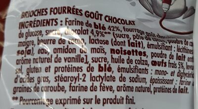 Brioches fourrées goût chocolat - Ingrédients - fr
