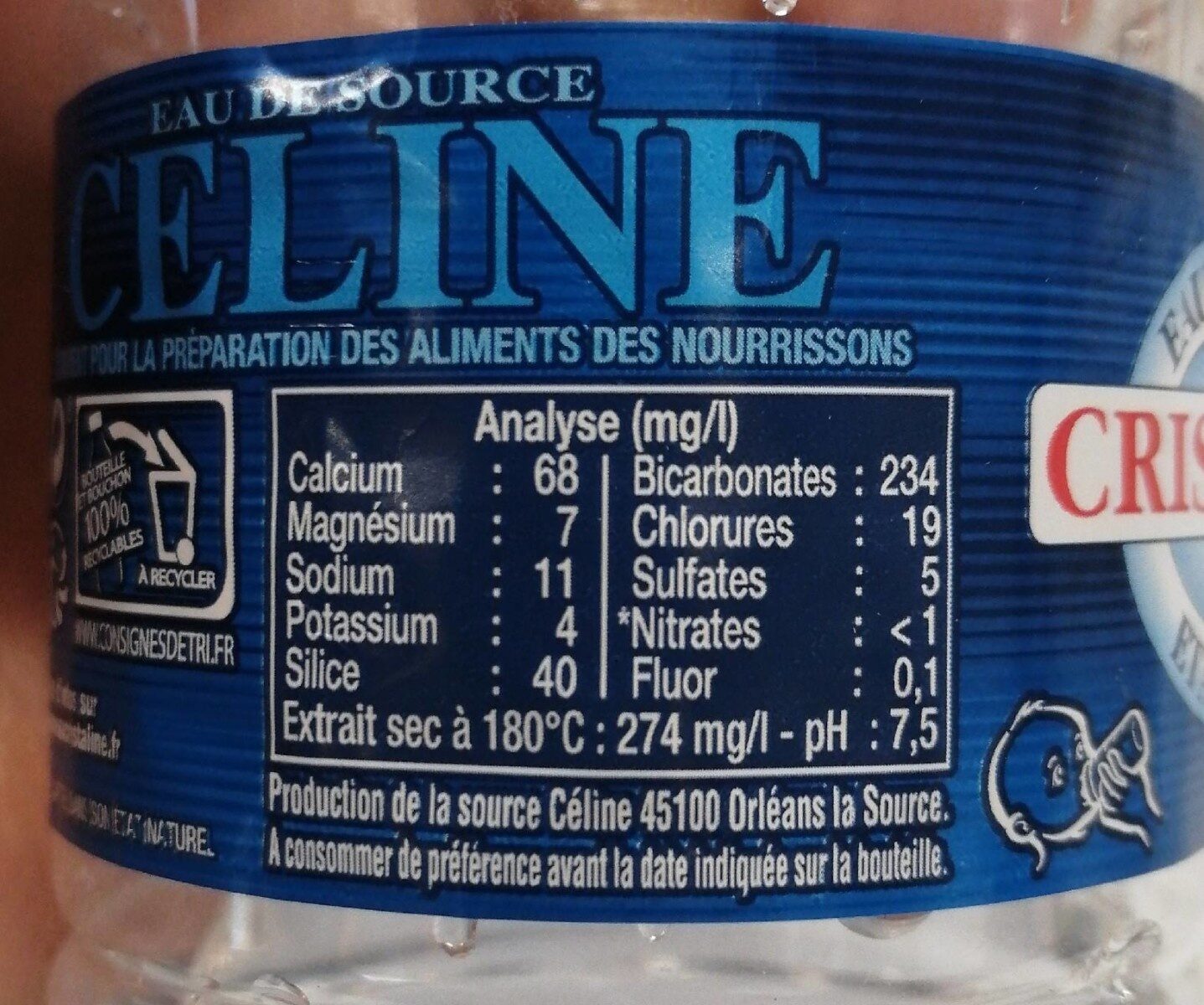 Cristaline Eau De Source 0.33L - LOUISE -