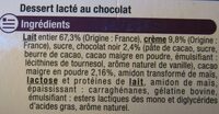 Dessert liégeois chocolat et crème fouettée - Ingrédients - fr
