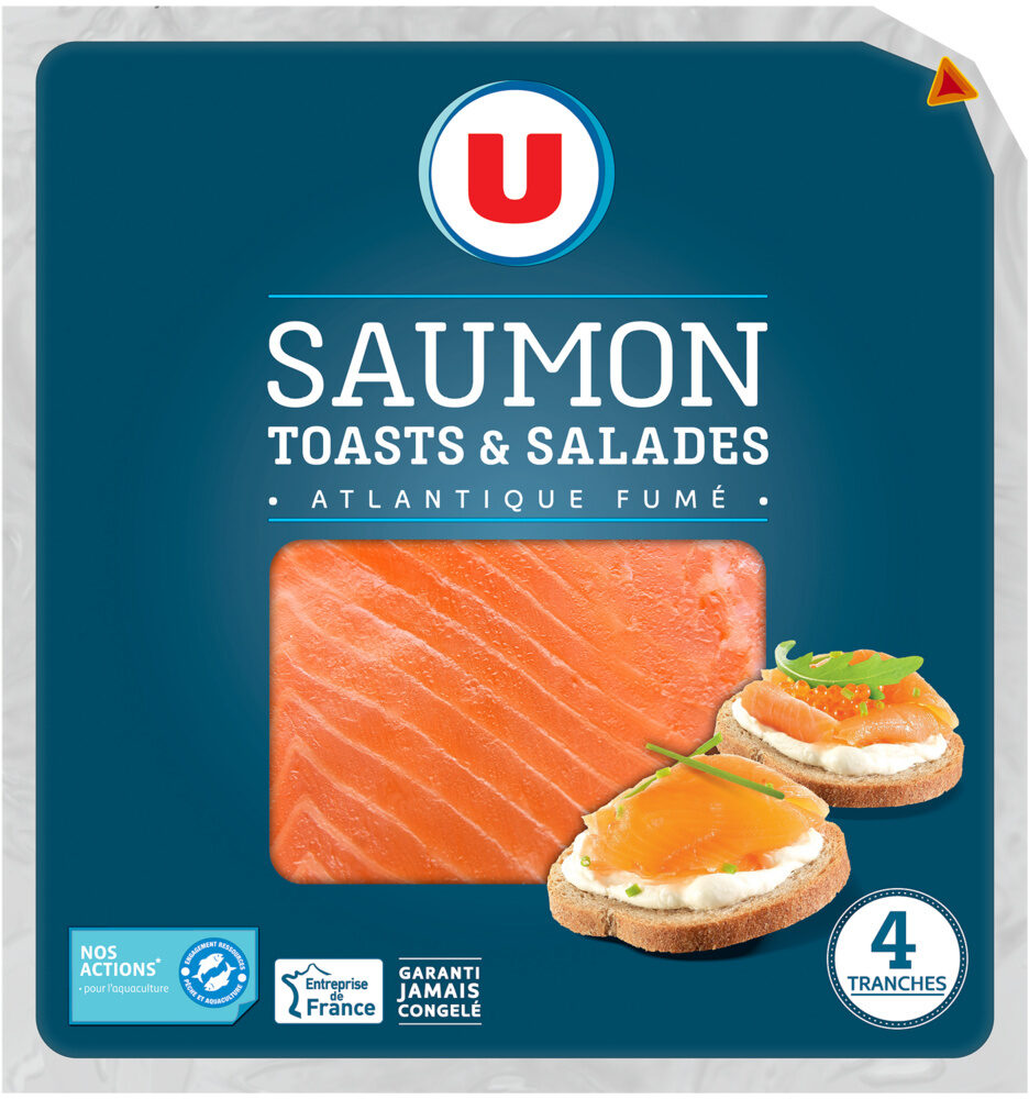 Saumon fumé Atlantique Norvège Toasts et salades - Produit - fr