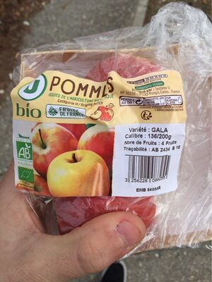 Pomme Gala, 4 fruits calibre 136/165 catégorie 2 - Produit