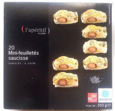 20 Mini-feuilletés saucisse - surgelés 350 g - Produit - fr
