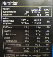 LAIT Extra fin - Informations nutritionnelles - fr