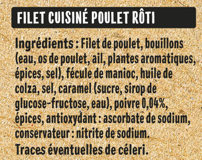 Poulet Rôti - Ingrédients - fr
